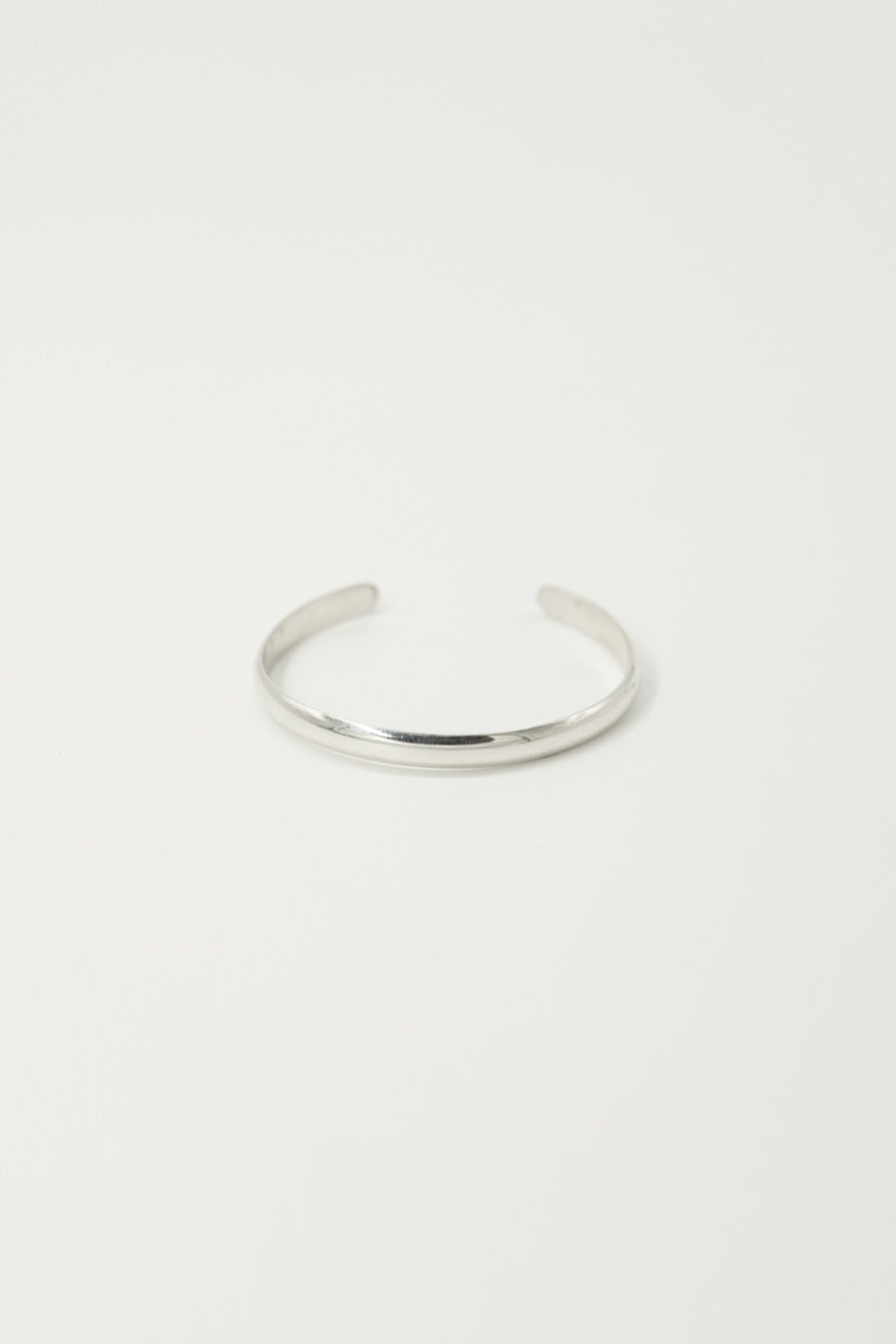 Thick Half Round Silver Band